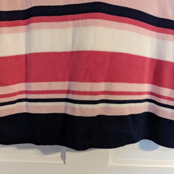 Host Pick! Preston & York Petites Navy & Pink Striped Sleeveless Sweater sz PM - Picture 6 of 7